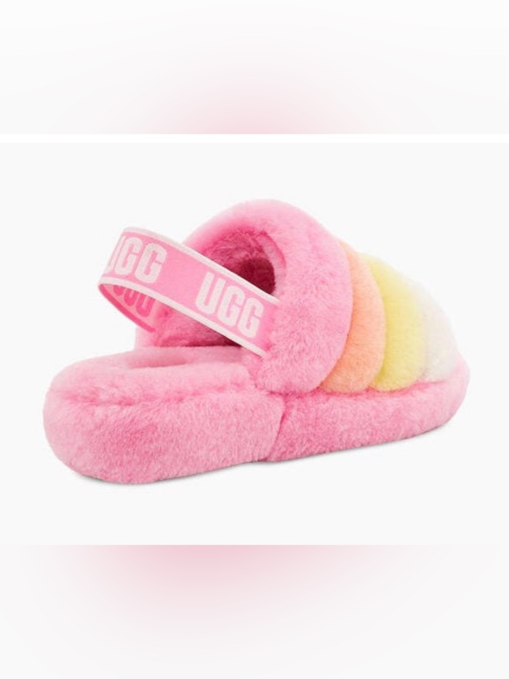 🍬UGG Big Kids Fluff Yeah Slides with Branded Strap